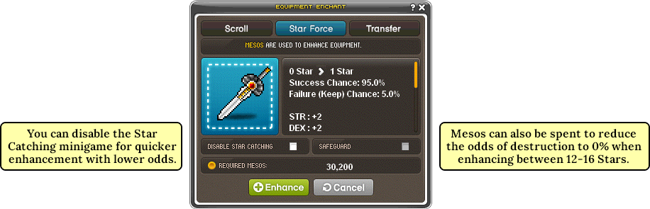 MapleStory Star Force Enhancement