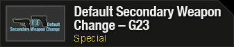 Default Secondary Weapon Change - G23 Header
