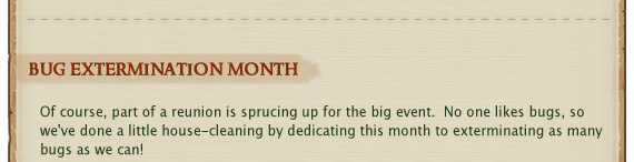 bug extermination month