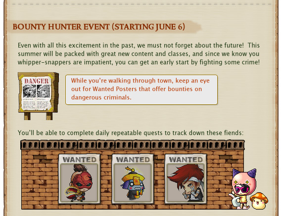 bounty hunter event (starting june 6)