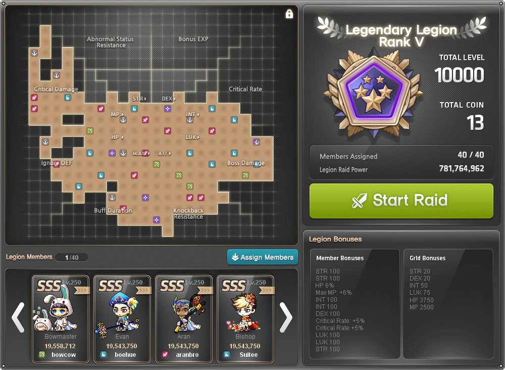 Join the MapleStory Legion System!
