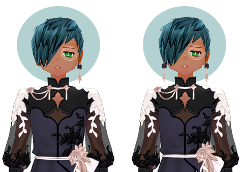 Mabinogi Black Rose Left Earring and Monocle (Face Accessory Slot Exclusive), Mabinogi Black Rose Earrings and Monocle (Face Accessory Slot Exclusive)