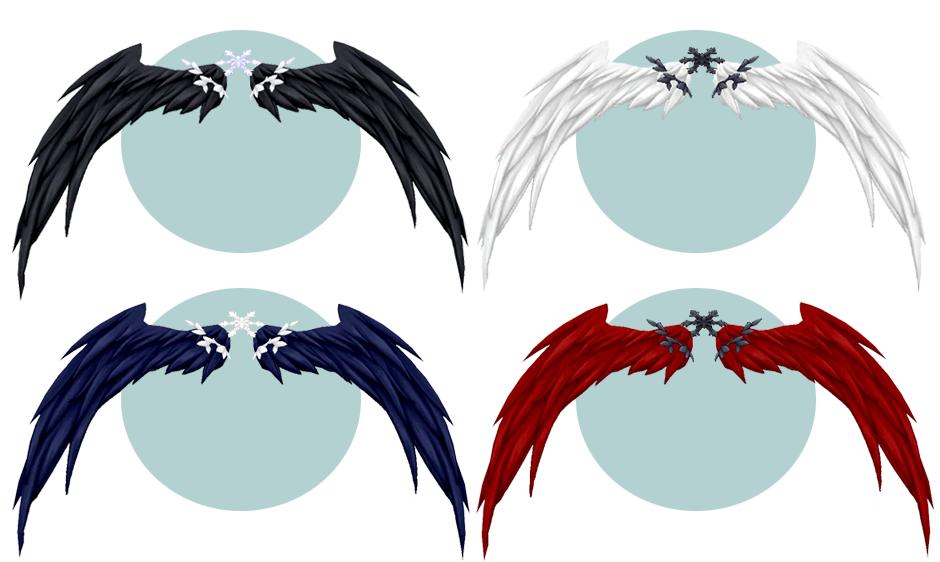 Mabinogi Radiant Black Rose Underwings (Enchantable), Mabinogi Snowy Black Rose Underwings (Enchantable), Mabinogi Somber Black Rose Underwings (Enchantable), Mabinogi Romantic Black Rose Underwings (Enchantable)