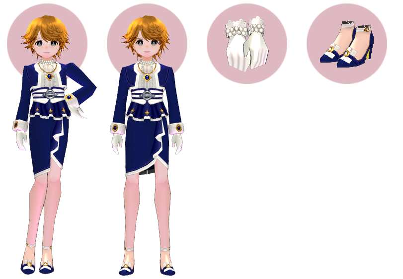 Mabinogi Eluned Dignified Crazy Rich Milletian Wear (M), Eluned Crazy Rich Milletian Wear (M), Eluned Crazy Rich Milletian Gloves (M), Eluned Crazy Rich Milletian Shoes (M)