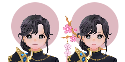 Mabinogi Eluned Cherry Blossom Wig (M), Eluned Cherry Blossom Wig and Hairpiece (M)