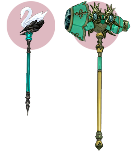 Mabinogi Swansong Wand Appearance Scroll, Royal Guardian Hammer Appearance Scroll