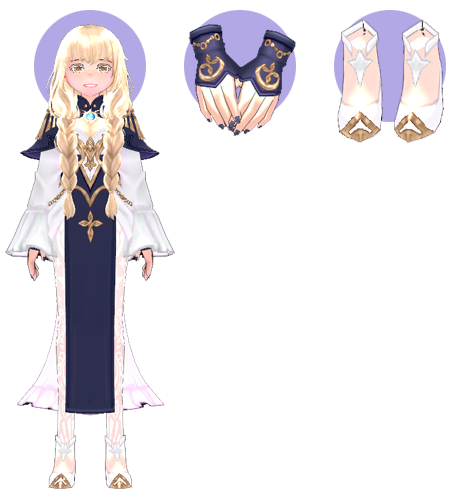 Royal Mage Outfit (F), Royal Mage Gloves (F), Royal Mage Heels (F)