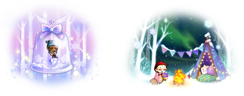 MapleStory December 1 Gachapon Chairs MapleStory Winter Silver Bell Aurora Camping Chair