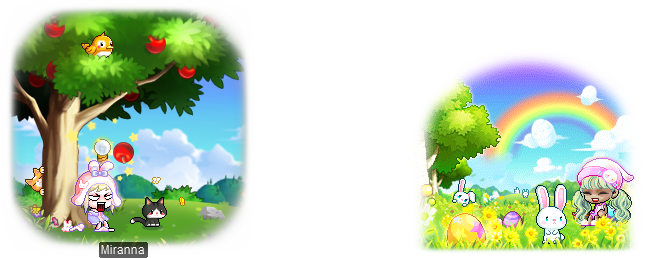MapleStory April 6 Gachapon Chairs MapleStory Discovery of Gravity Chair Easter Picnic Chair