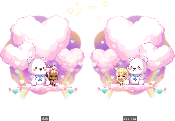 MapleStory February 1 Gachapon Chairs MapleStory Dreams of Love Cloud Couples Chair