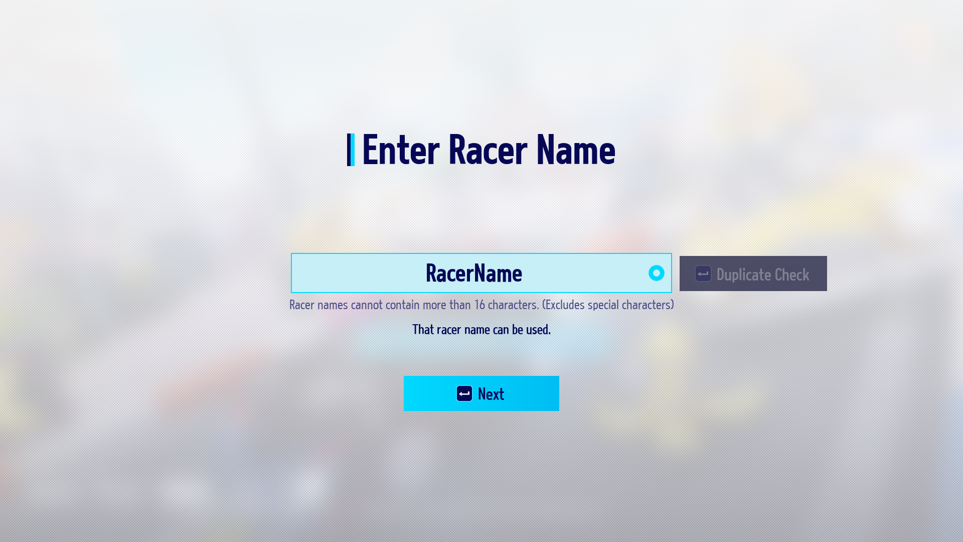 Racer Name Confirmation KartRider Drift
