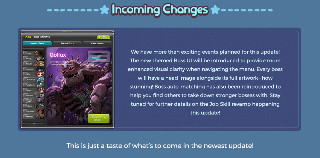 Incoming Changes