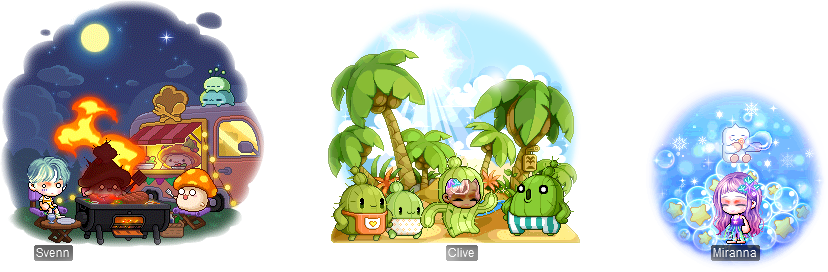 MapleStory August 2 Gachapon Chairs MapleStory Fun Cooking Time Chair Bright Summer Day Fragrant Shade Chair
