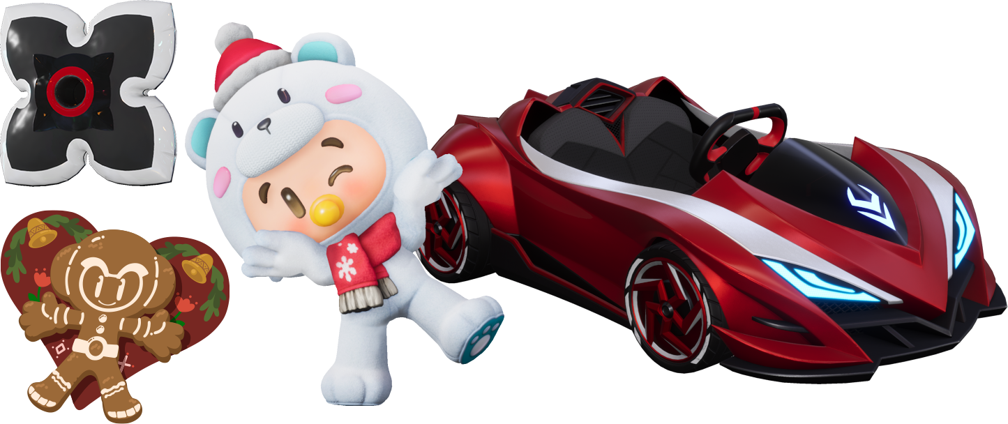 Plar Bear Uni Monster Kart Throwing Star Balloon Gingerbread Cookie Dao Decal Season 5 Racing Pass KartRider Drift