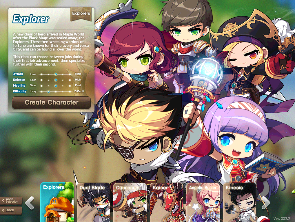 maplestory classes with most lines